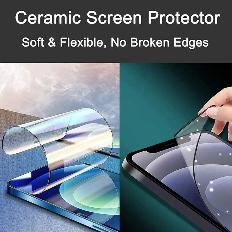 https://sparktechaura.com › products › 5pcs-hd-soft-ceramic-film-for-iphone-15-pro-max-16promax-full-cover-protective-film-for-iphone-13-11-screen-protector-not-glass