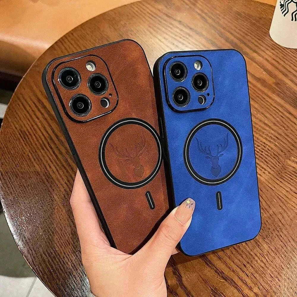 https://sparktechaura.com › products › new-fashion-animal-luxury-deer-head-leather-magnetic-for-iphone-16-15-14-13-12-11-pro-max-wireless-charging-phone-case