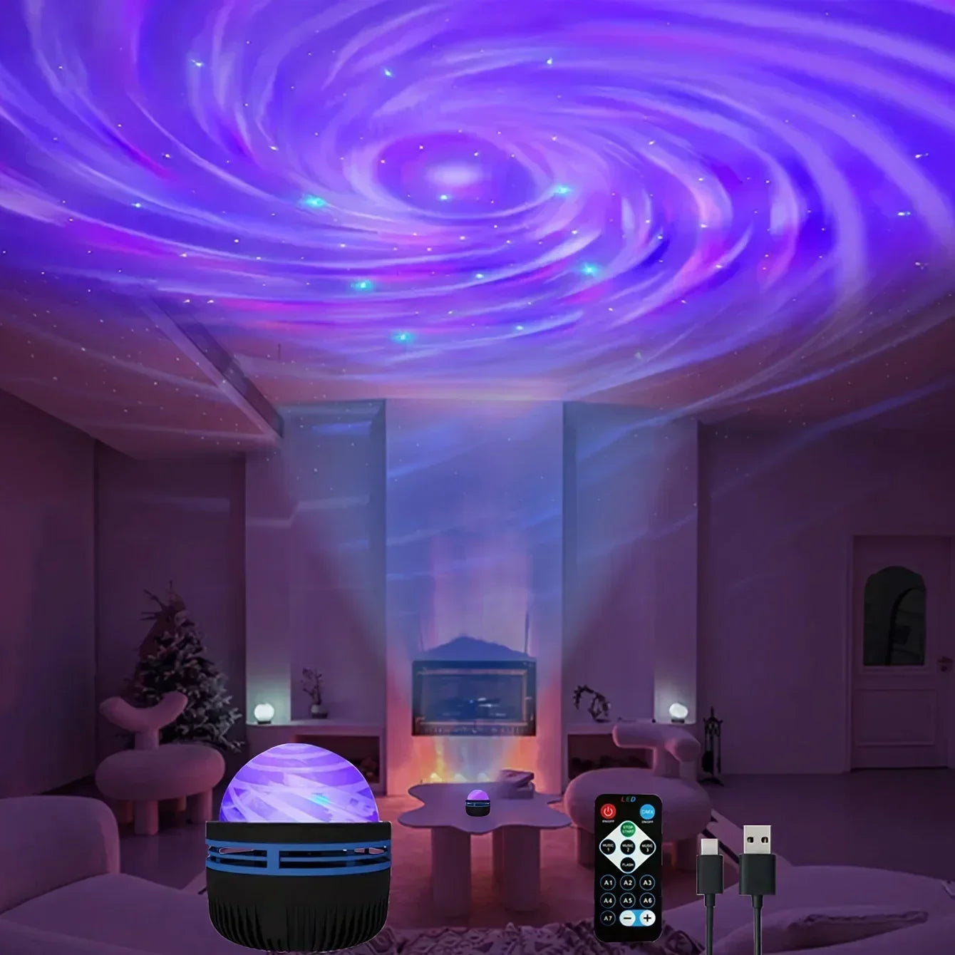 https://sparktechaura.com › products › led-galaxy-projector-light-multi-color-remote-control-for-bedroom-decoration-christmas-star-projector-night-light-new-year-gift