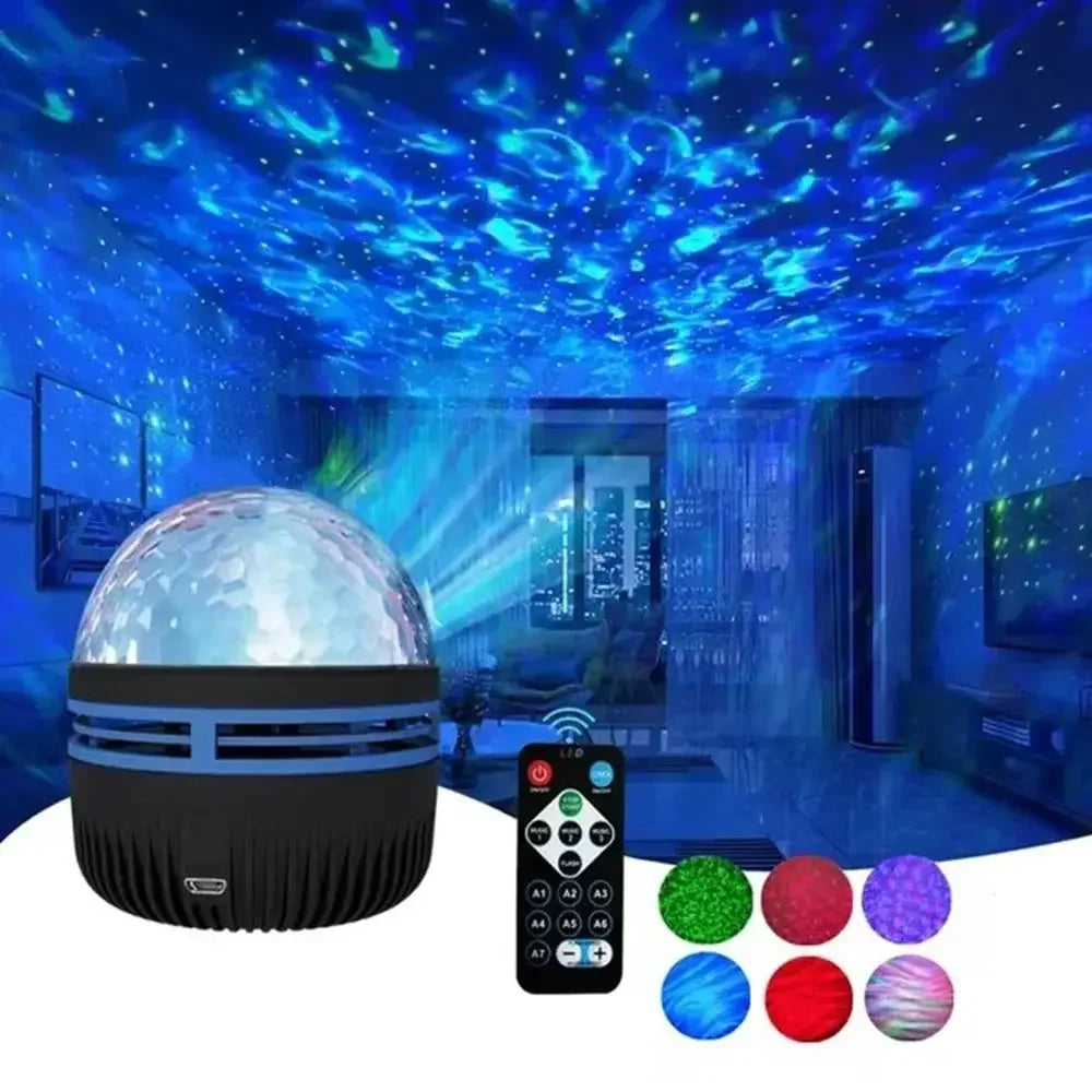https://sparktechaura.com › products › led-galaxy-star-projector-remote-control-night-light-5v-usb-7-colors-for-room-bedroom-home-theater-christmas-party-decoration