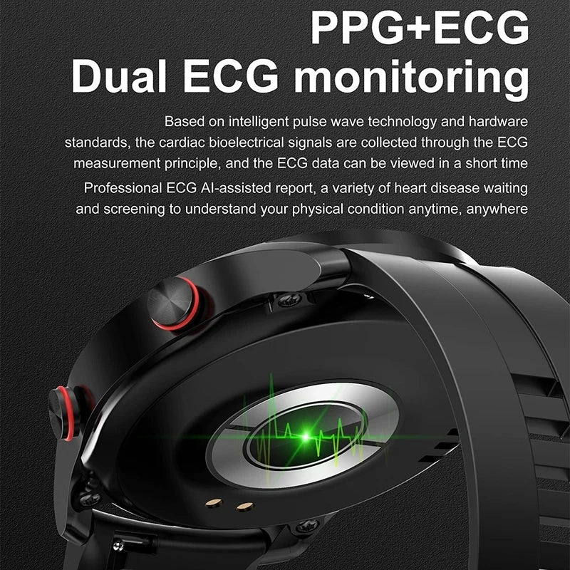 ECG+PPG Bluetooth Call Smart Watch For Men