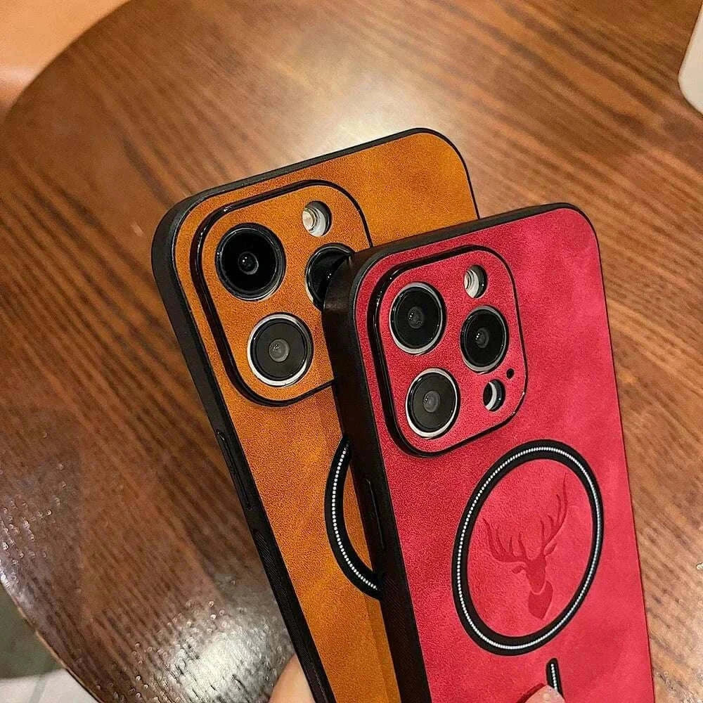 https://sparktechaura.com › products › new-fashion-animal-luxury-deer-head-leather-magnetic-for-iphone-16-15-14-13-12-11-pro-max-wireless-charging-phone-case