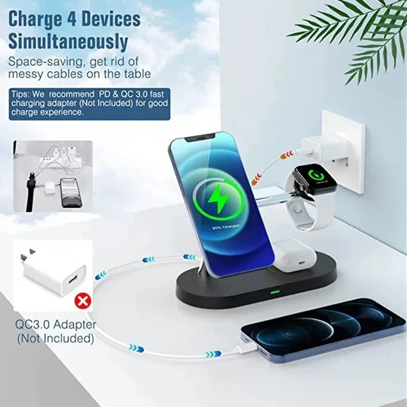 3 in 1 Wireless Magnetic Charger Stand For iPhone