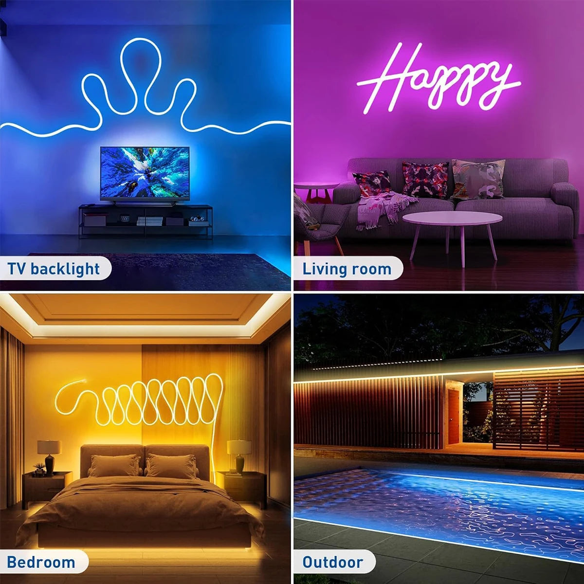 5V RGB Neon Strip Light 5M USB
