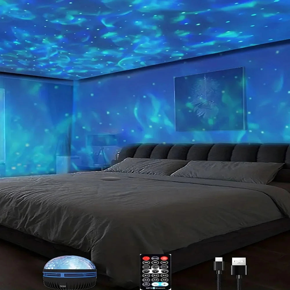 https://sparktechaura.com › products › 1pc-star-projector-galaxy-projector-water-ocean-wave-projector-for-bedroom-night-light-room-decor-with-7-colors-patterns